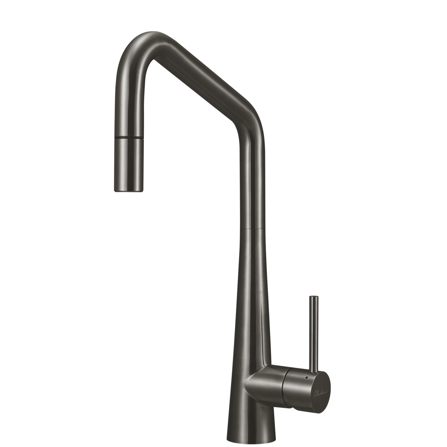 Oliveri Essente 316 Stainless Steel Square Goose Neck Pull Out Mixer Gunmetal SS31675-GM