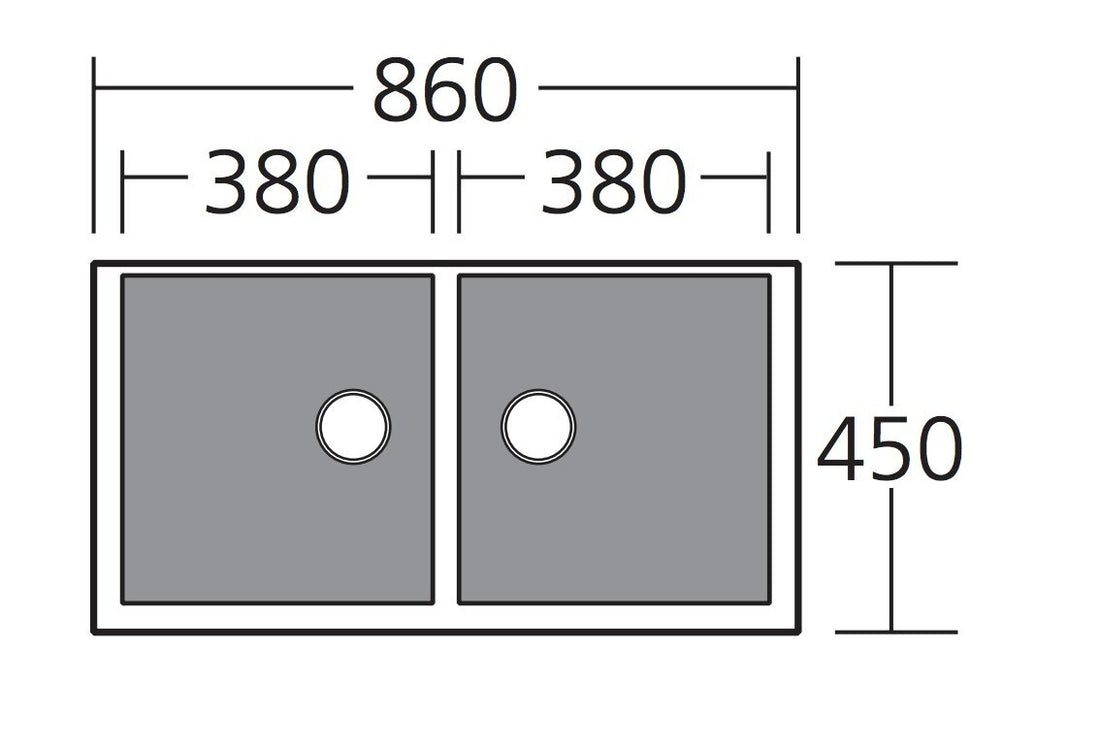 Oliveri Santorini Double Bowl Undermount Sink ST-BL1563U (Factory Clearance)