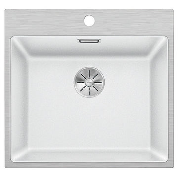 Blanco Subline Single Bowl Inset Sink with Tap Ledge White SUB500IFAWK5