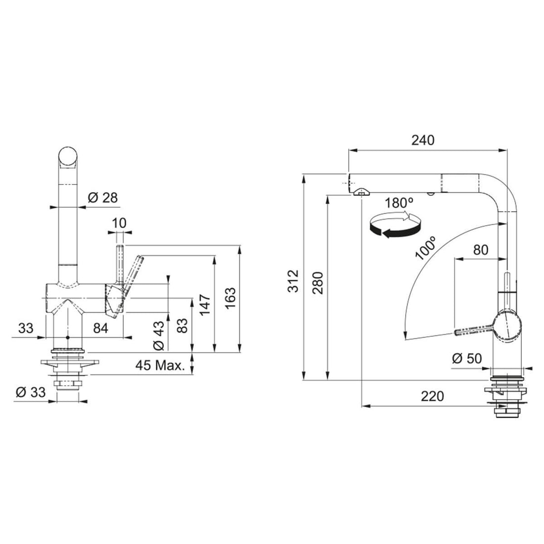 Franke Active Pull-Out Tap Matte White TA7741MW