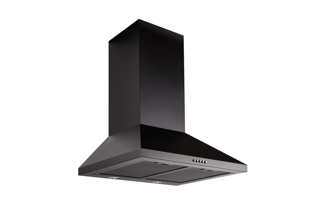 Schweigen 60cm Wallmount Canopy Rangehood Matte Black TRI-600B