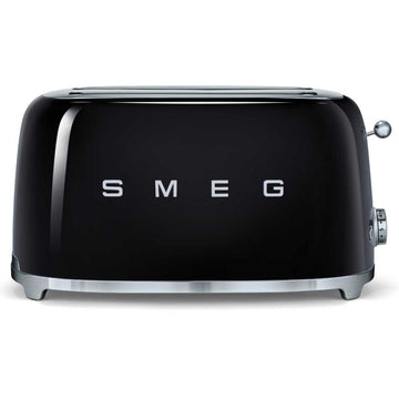 Smeg Black 50s Retro Style 4 Slice Toaster TSF02BLAU