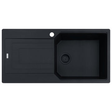 Franke Urban Fraganite Single Bowl Sink with Left Hand Drainer Matte Black UBG611-100MBLHD