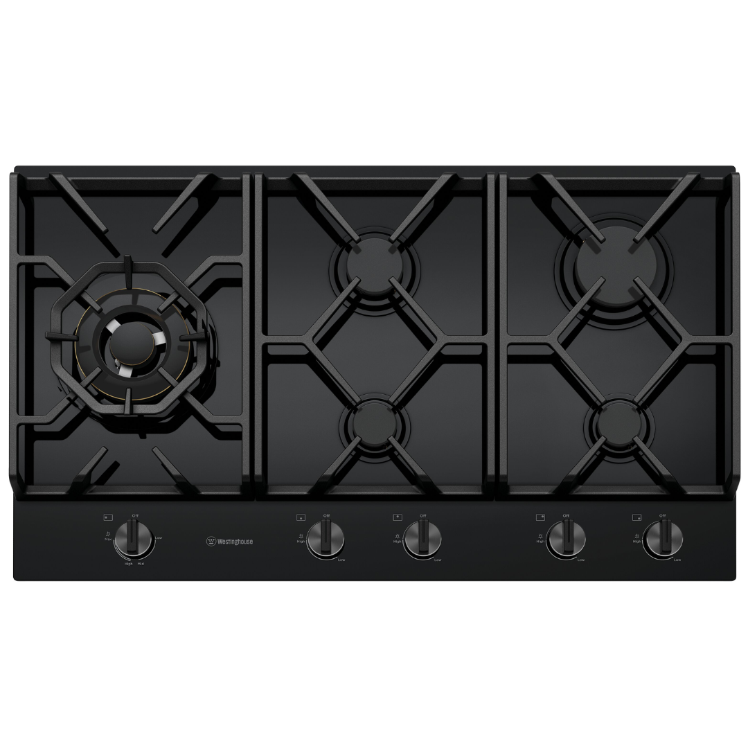 Westinghouse 90cm 5 Burner Gas Cooktop WHG959BD
