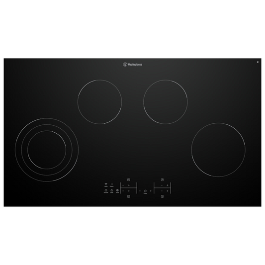 Westinghouse 90cm Ceramic Cooktop with Triple Zone and Hob2Hood WHC943BD