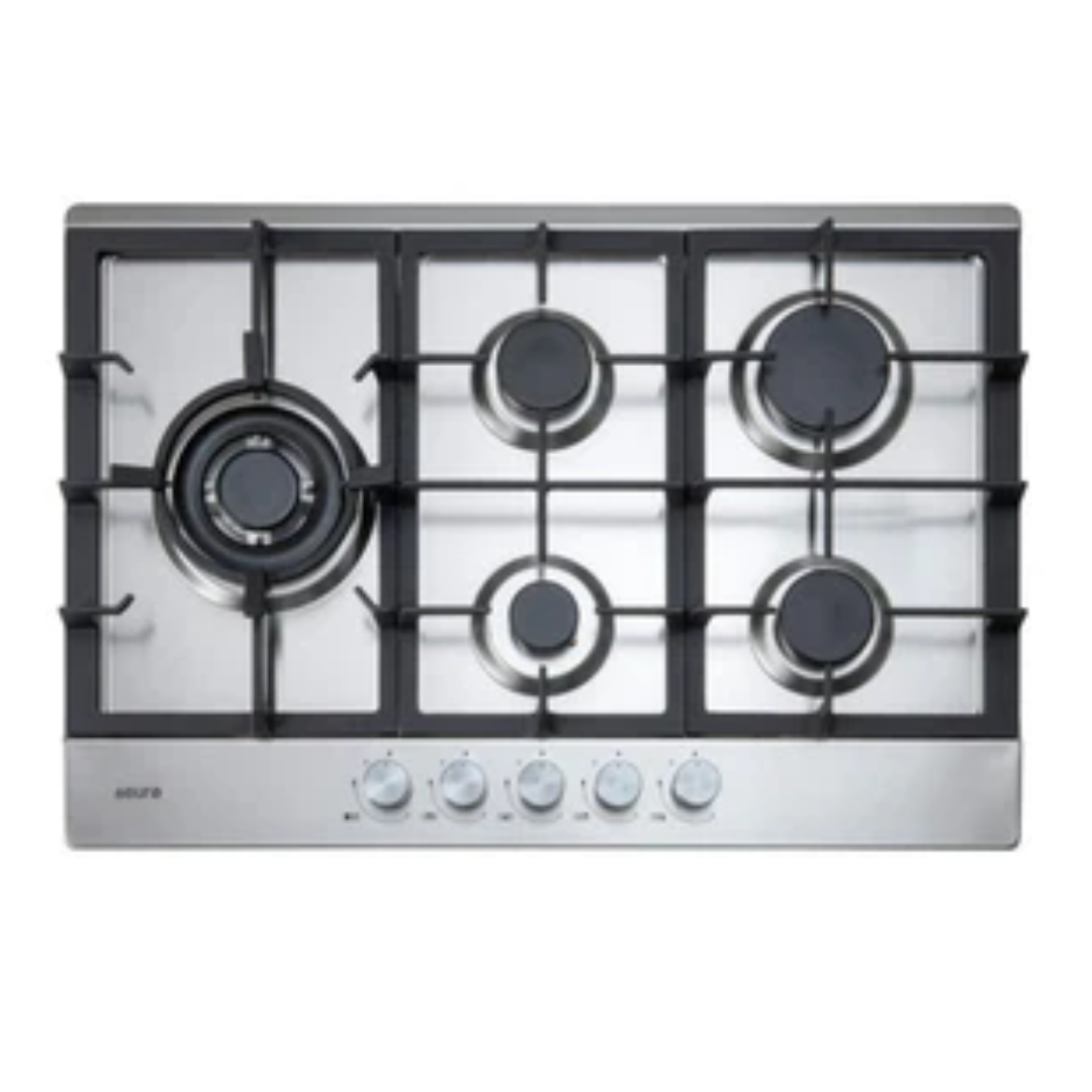 Euro Appliances 75cm Stainless Steel Gas Cooktop ECT75G5X