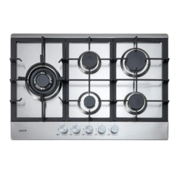 Euro Appliances 75cm Stainless Steel Gas Cooktop ECT75G5X