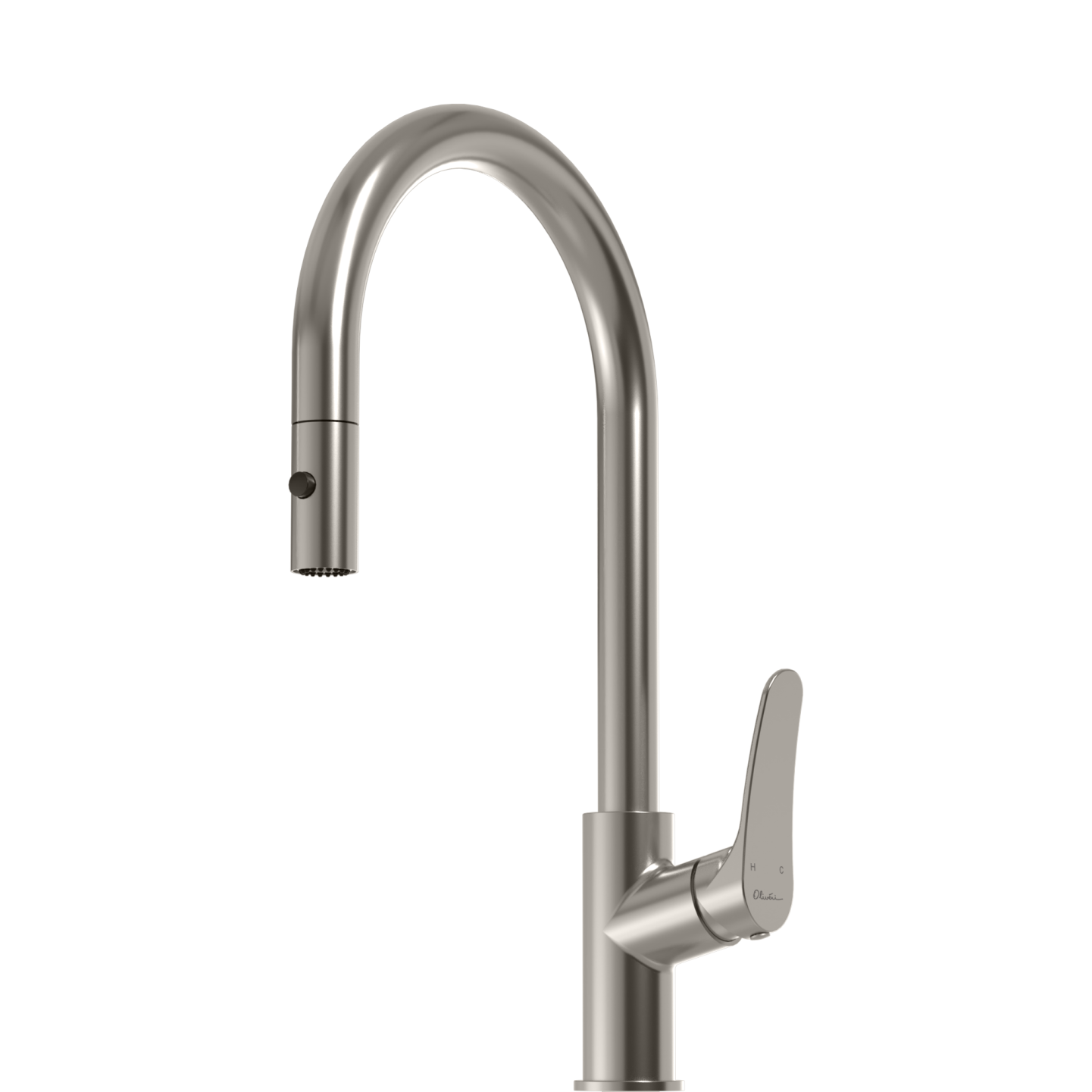 Oliveri Verona Pull out Goose Neck Mixer Tap Brushed Nickel VA306502BN-P