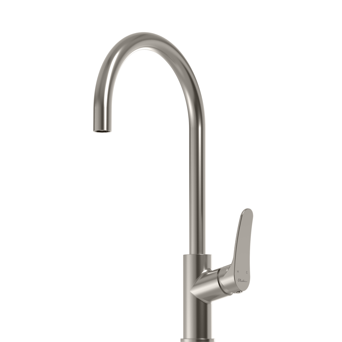 Oliveri Verona Goose Neck Mixer Brushed Nickel VA306502BN