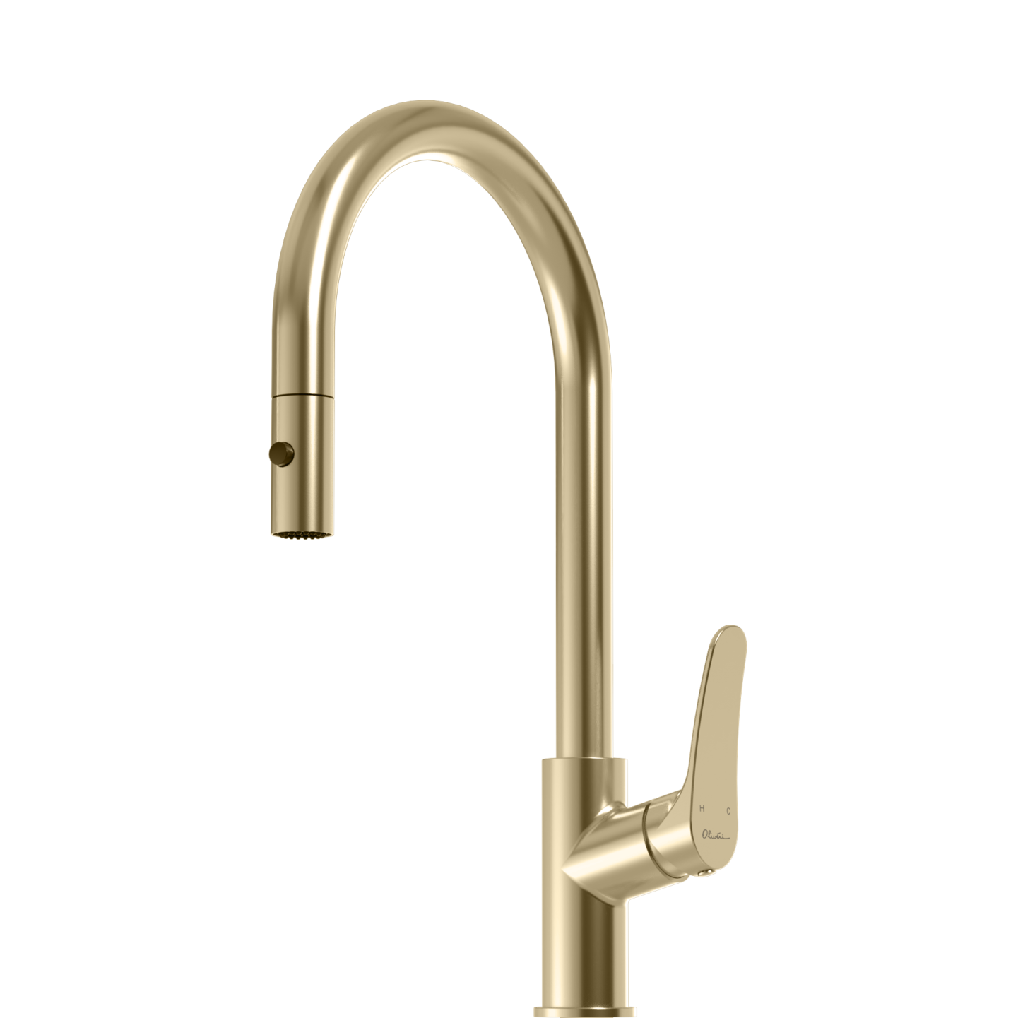 Oliveri Verona Pull out Goose Neck Mixer Tap Classic Gold VA306503CG-P