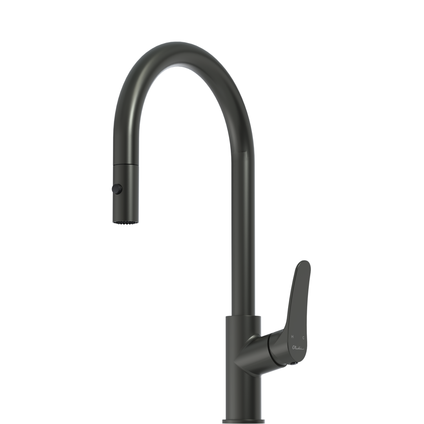Oliveri Verona Pull out Goose Neck Mixer Tap Gunmetal VA306505GM-P