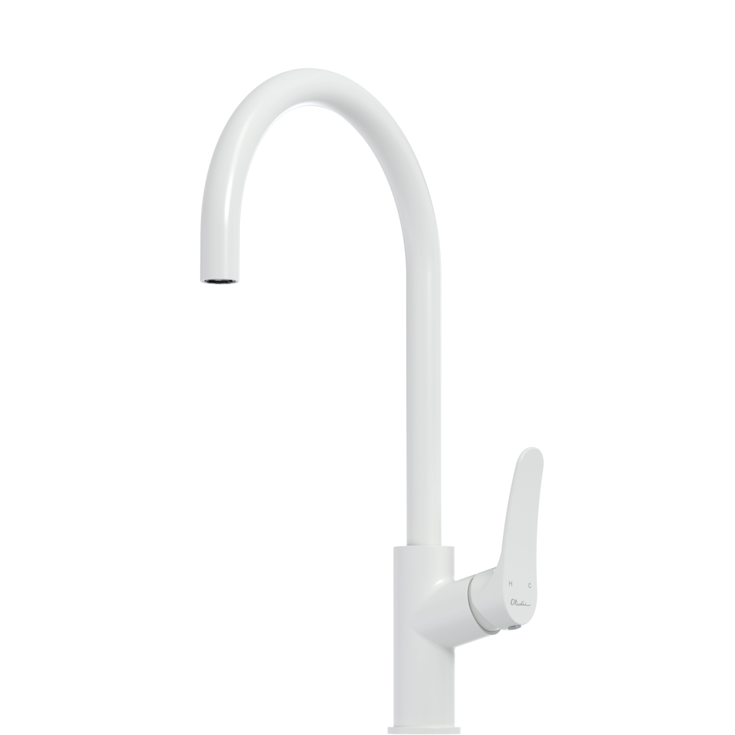 Oliveri Verona Goose Neck Mixer White VA306507WH