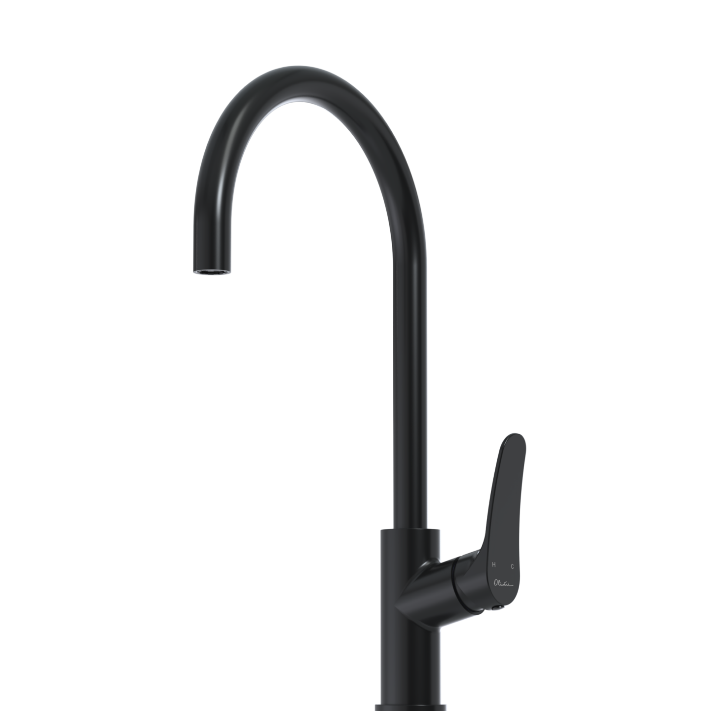 Oliveri Verona Goose Neck Mixer Matte Black VA306516MB
