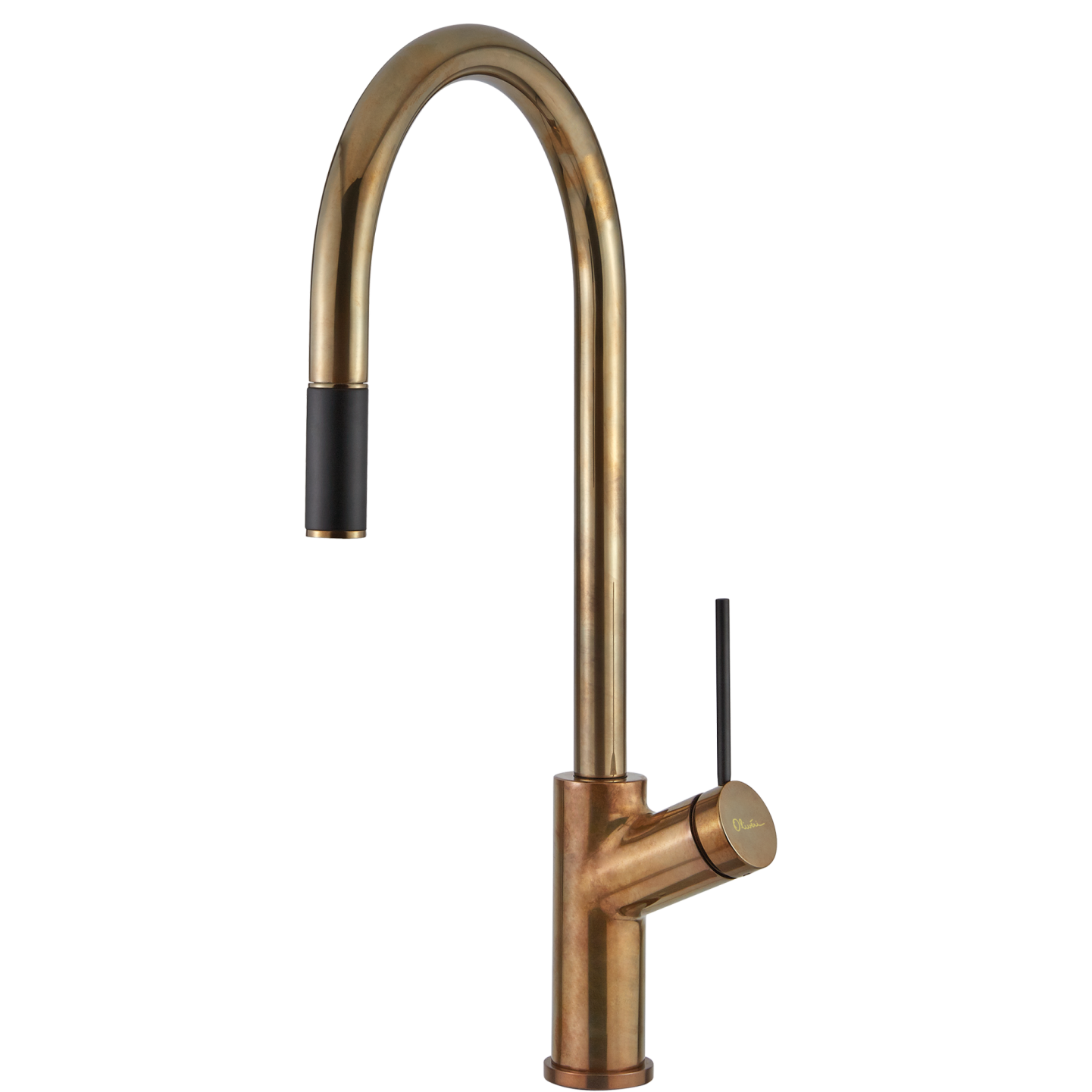 Oliveri Vilo Pull Out Mixer Tap Natural Brass VT0398B-NB