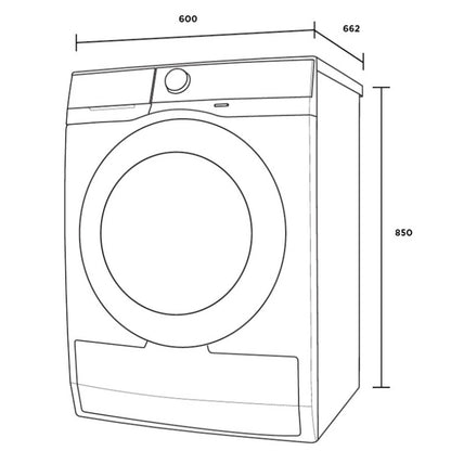 Westinghouse 8kg EasyCare 500 series Heat Pump Dryer WDH804N7WA