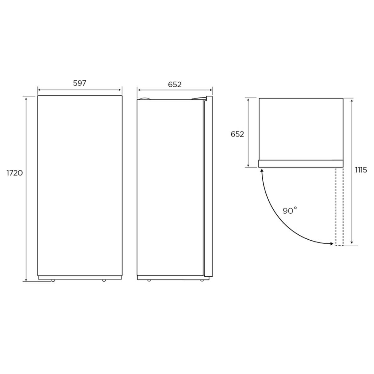 Westinghouse 238L Single Door Freezer White WFB2804WB