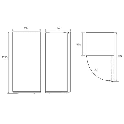 Westinghouse 238L Single Door Freezer White WFB2804WB