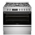 Westinghouse 90cm dual fuel freestanding cooker WFE9515SD stainless steel front view