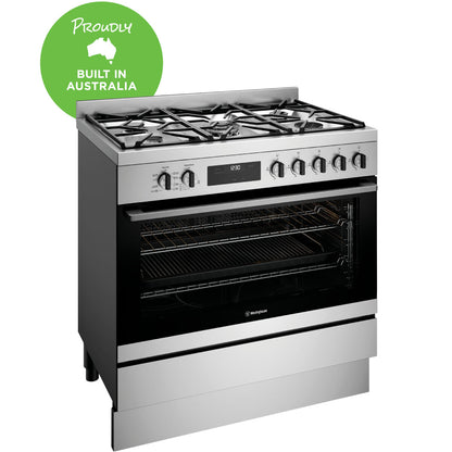 Westinghouse 90cm Dual Fuel Freestanding Cooker Stainless Steel WFE9515SD