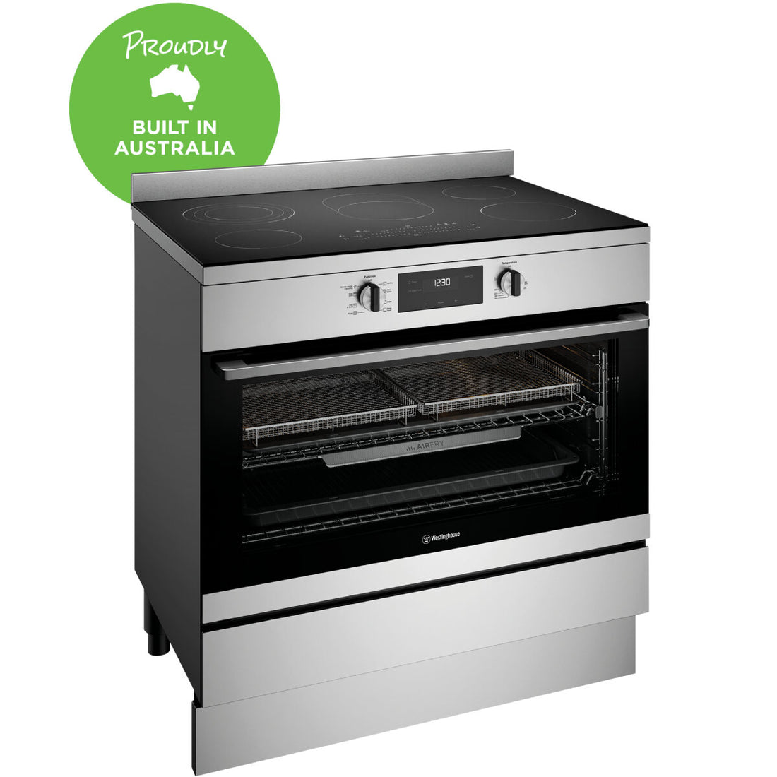 Westinghouse 90cm Electric Freestanding Cooker with AirFry Stainless Steel WFE9546SD