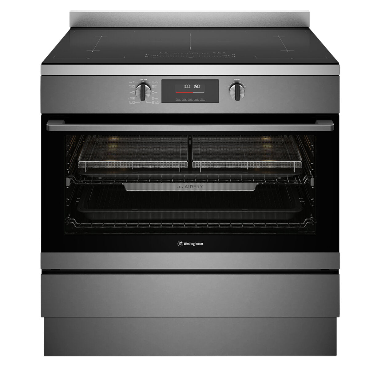Westinghouse 90cm induction pyrolytic freestanding cooker WFEP9757DD dark stainless steel outlet Perth
