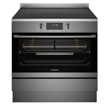 Westinghouse 90cm induction pyrolytic freestanding cooker WFEP9757DD dark stainless steel outlet Perth