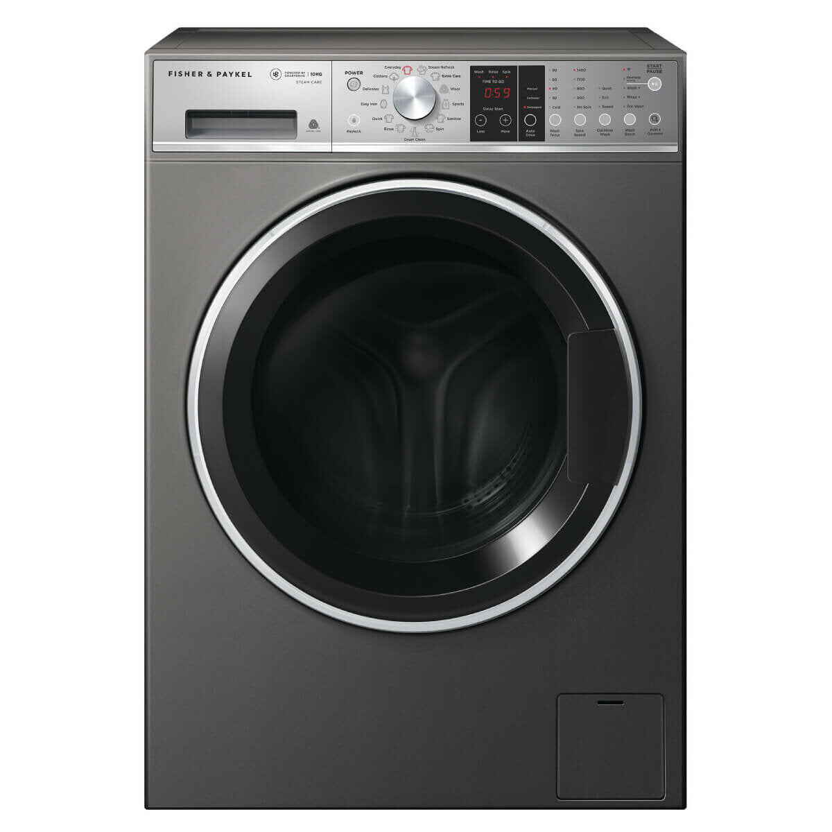 Fisher & Paykel Series 9 10kg Front Load Washing Machine with Steam Care Graphite WH1060SG1