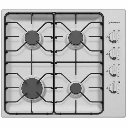 Westinghouse 60cm 4 Burner Natural Gas Cooktop WHG640SC