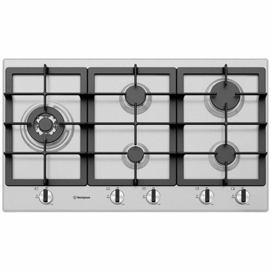 Westinghouse 90cm 5 Burner Natural Gas Cooktop WHG954SC