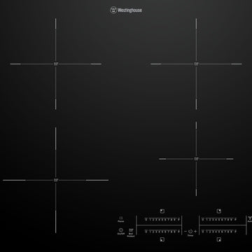 Westinghouse 60cm 4 Burner Zone Induction cooktop WHI643BE