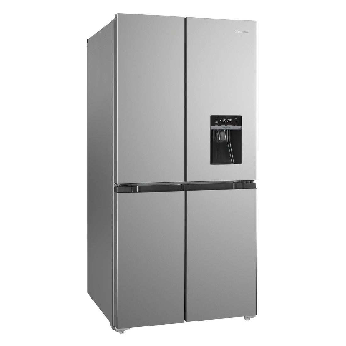 Westinghouse 492L French Door Fridge with Non-Plumbed Water Dispenser Silver WQE4960AA