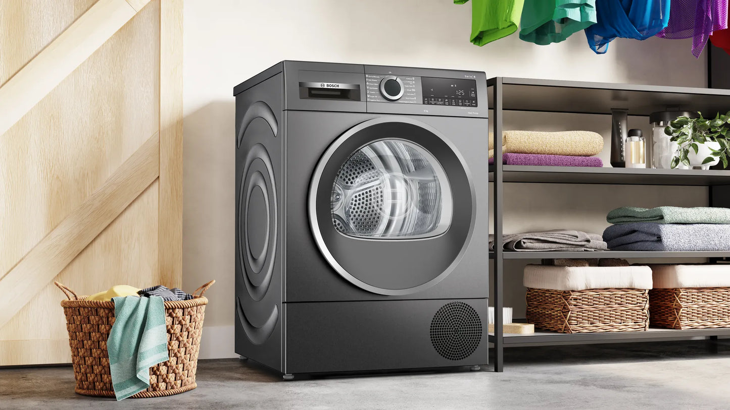 Bosch Series 6 8kg Heat Pump Dryer Dark Grey WQG235DRAU