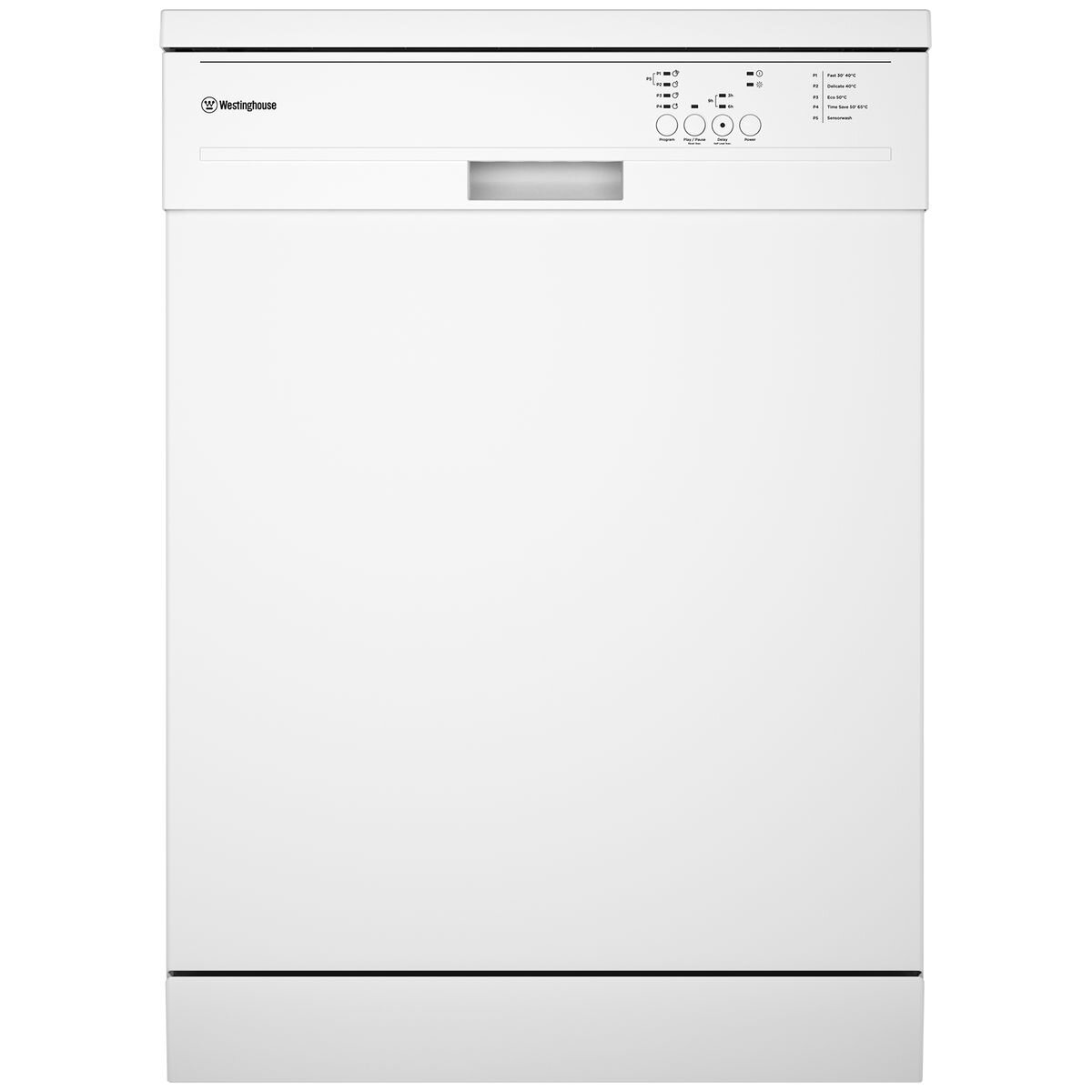 Westinghouse Freestanding White Sensor Wash Dishwasher WSF6602WB