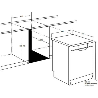 Westinghouse 60cm Freestanding Sensor Wash Dishwasher Stainless Steel WSF6604XB