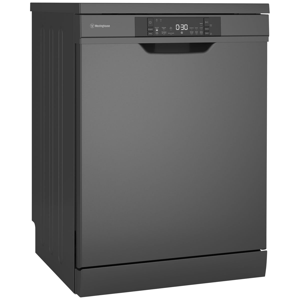 Westinghouse 60cm Dark Stainless Steel Auto Door Dishwasher WSF6606KXB