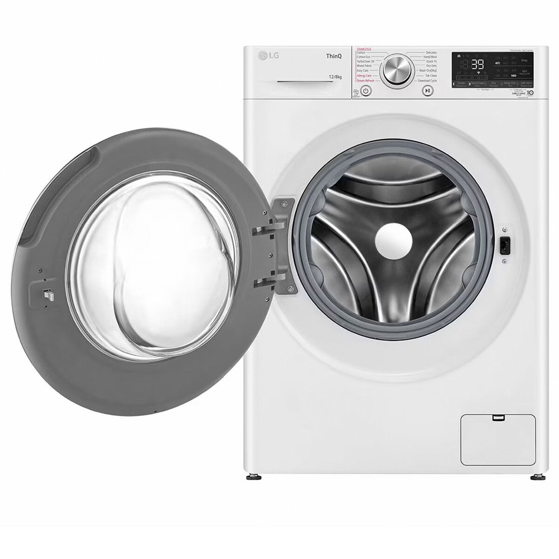 LG Series 9 12kg/8kg Front Load Washer Dryer Combo with Steam White WVC9-1412W