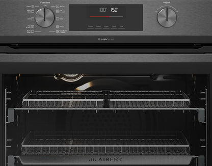 Westinghouse 60cm Multi-Function Pyrolytic Oven with AirFry and SteamBake Dark Stainless Steel WVEP6717DD