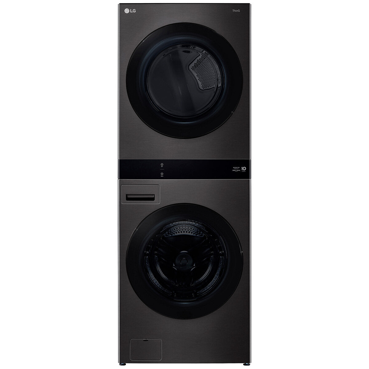 LG 19kg WashTower™ All-In-One Stacked Washer & Dryer Black Steel WWT-1910B