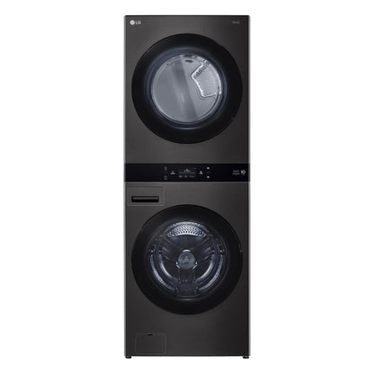 LG 19kg WashTower™ All-In-One Stacked Washer & Dryer Black Steel WWT-1910B
