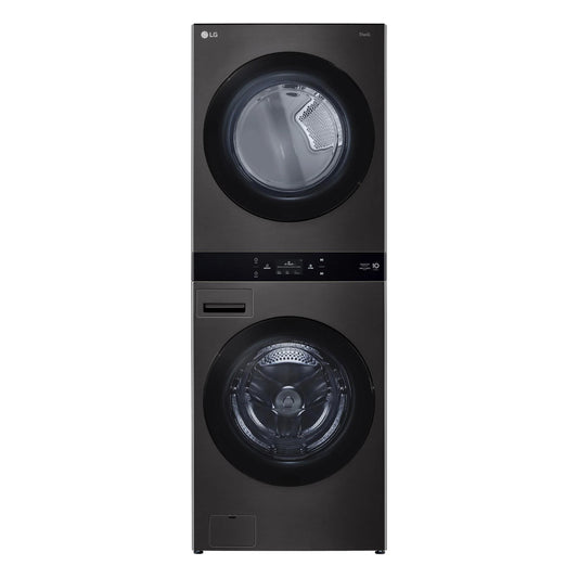 LG 19kg WashTower™ All-In-One Stacked Washer & Dryer Black Steel WWT-1910B
