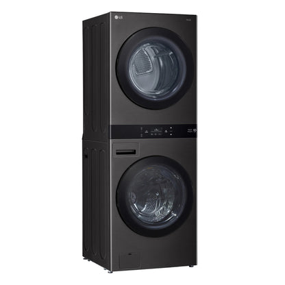 LG 19kg WashTower™ All-In-One Stacked Washer & Dryer Black Steel WWT-1910B