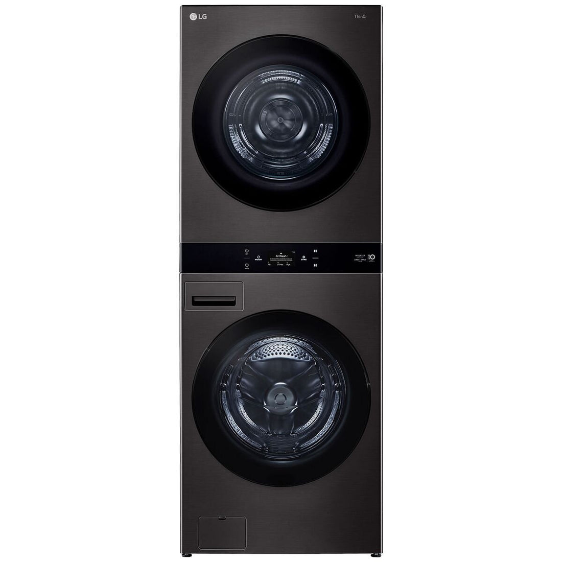 LG WashTower 19/10kg All-In-One Stacked Washer Dryer Black WWT-1910BX