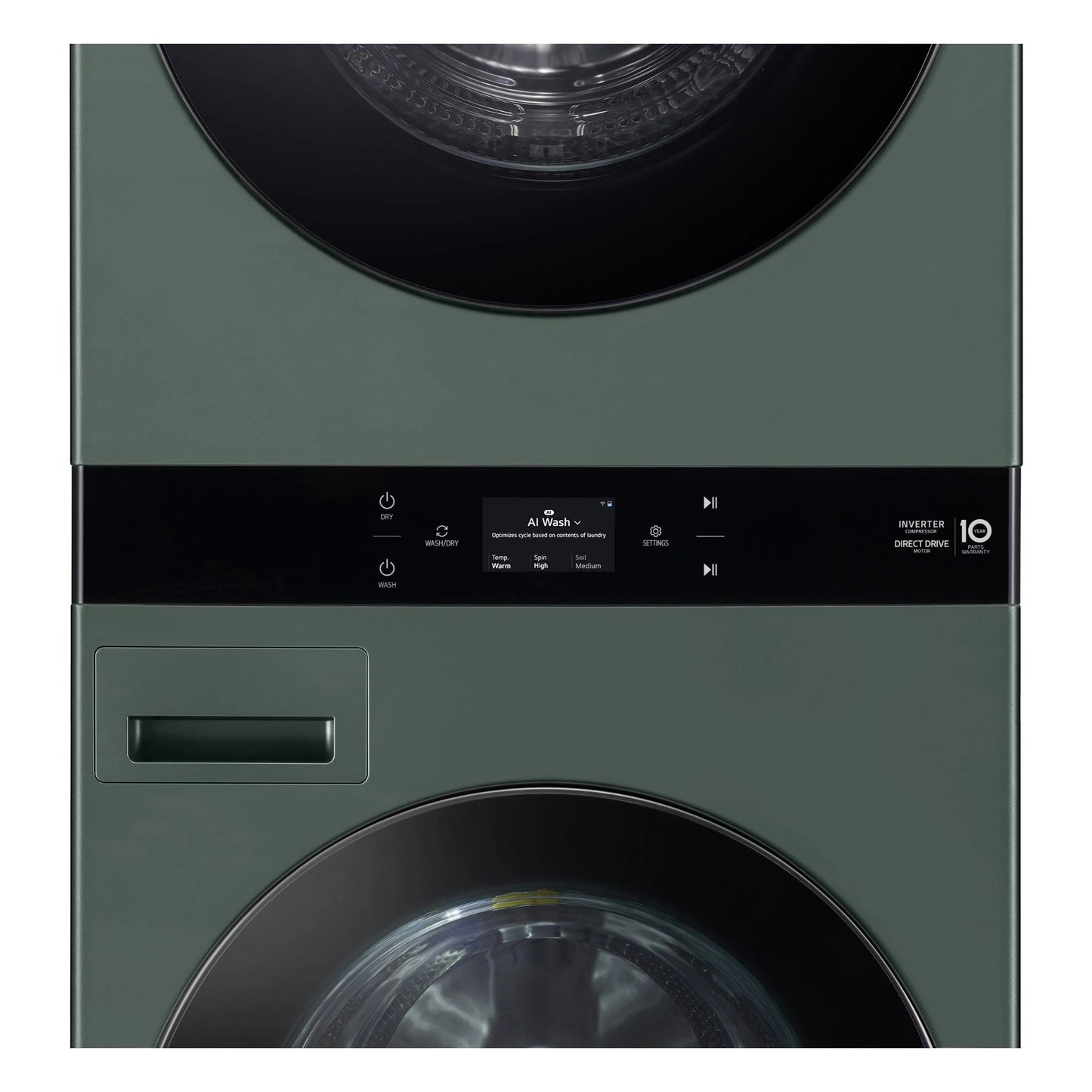 LG 19kg WashTower™ All-In-One Stacked Washer & Dryer Forest Green WWT-1910FG