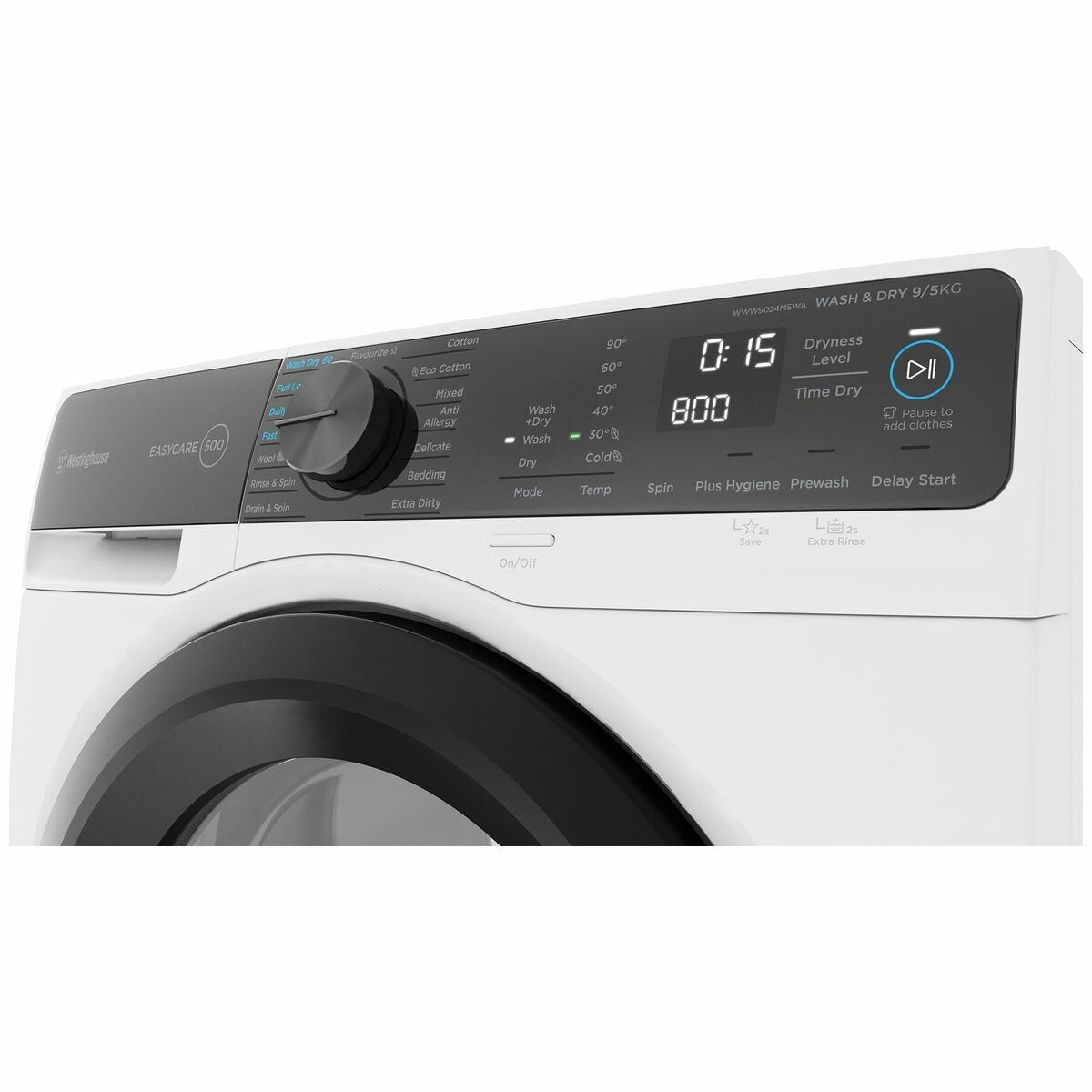 Westinghouse 9kg/5kg Combo Front Load Washer and Dryer WWW9024M5WA