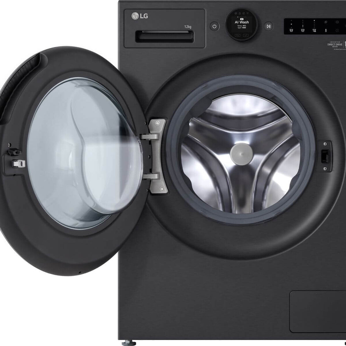 LG 12kg Series 10 Front Load Washer Matte Black WX10-1412MB