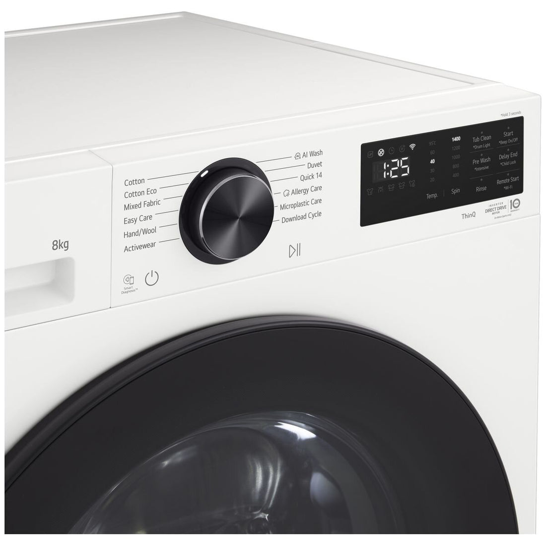 LG 8kg Series 3 AI Font Load Washing Machine White WX3-1408W