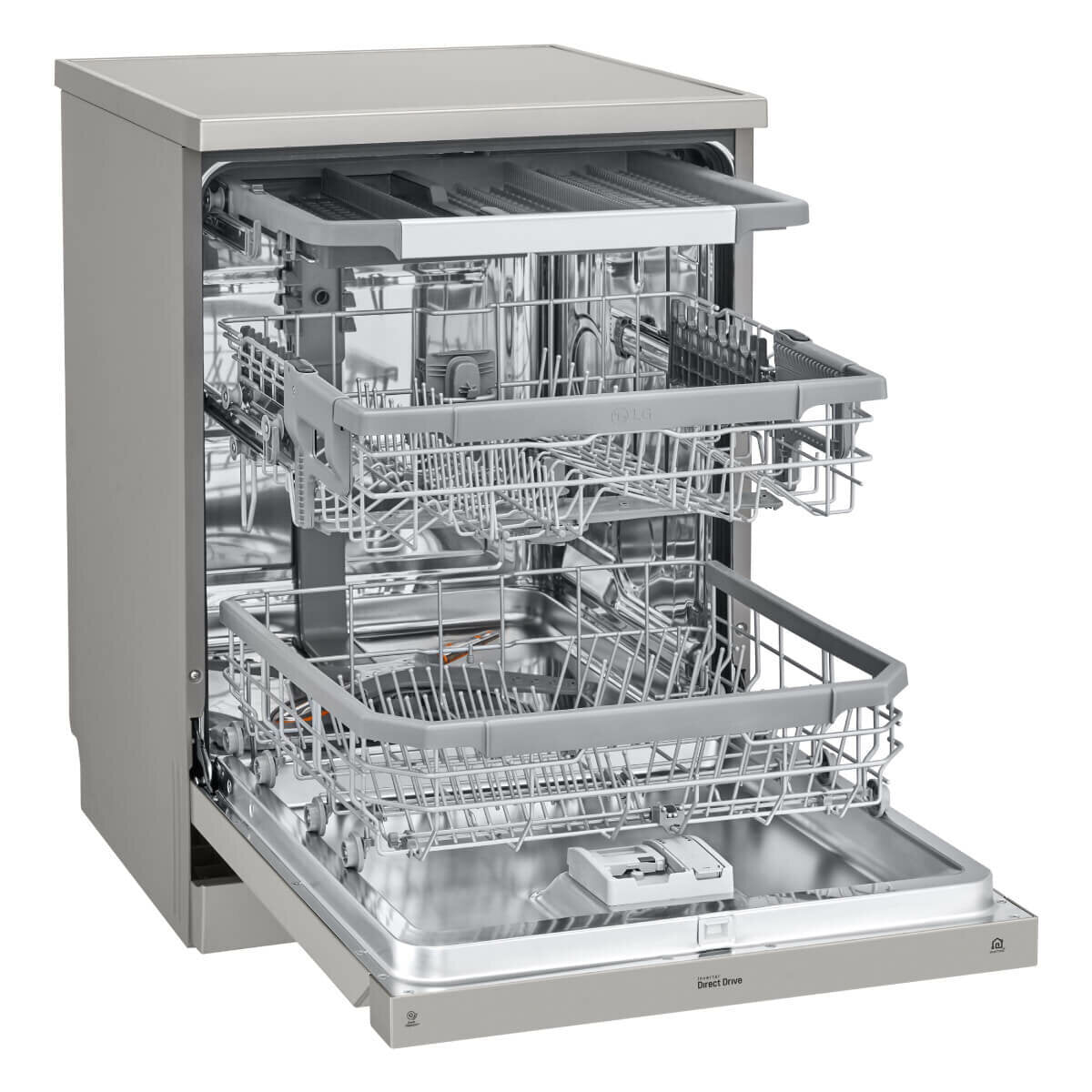 LG 15 Place QuadWash Dishwasher in Platinum Steel Finish XD4B15PS