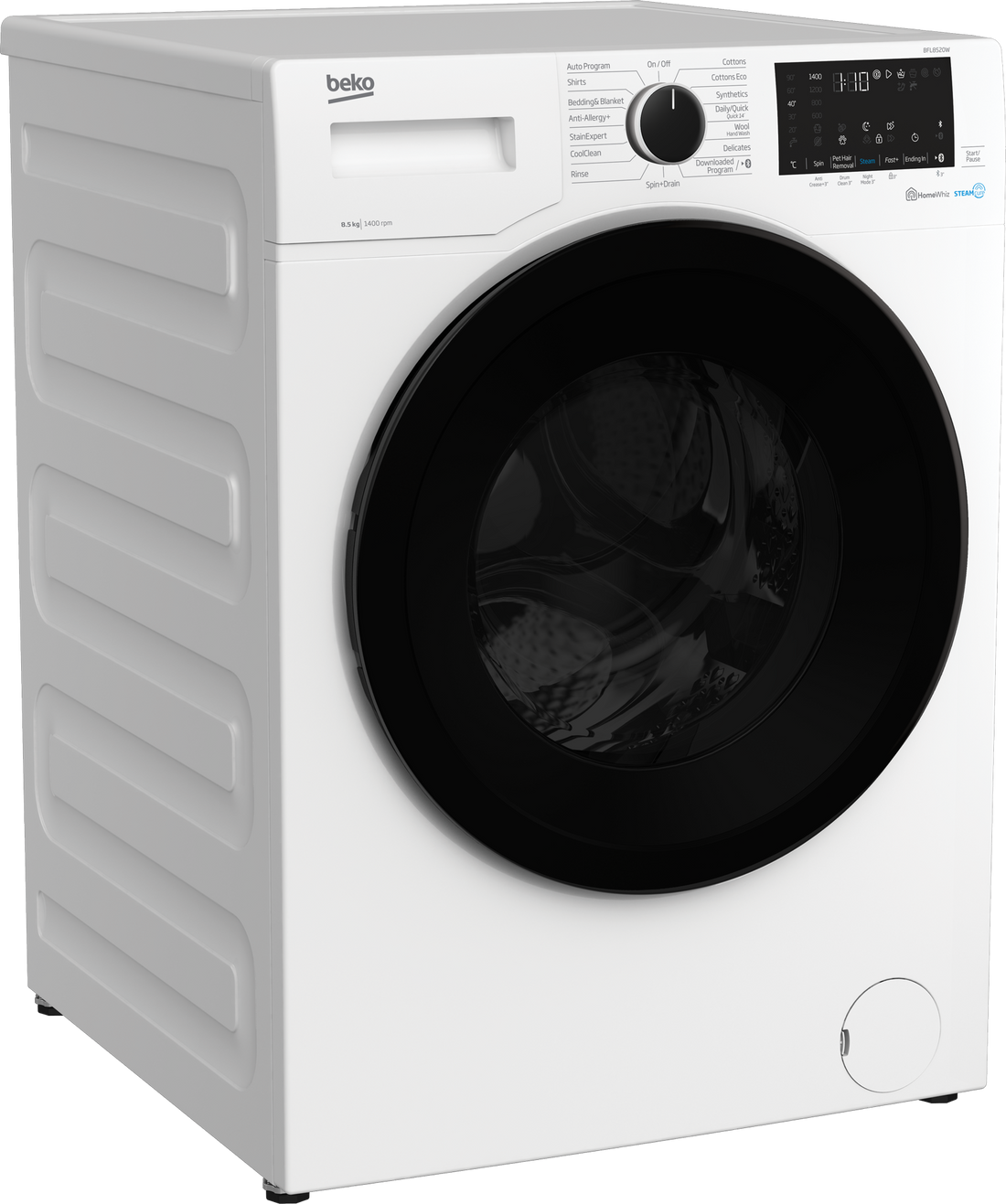 Beko 8.5kg SteamCure Front Load Washing Machine with Bluetooth BFL8520W